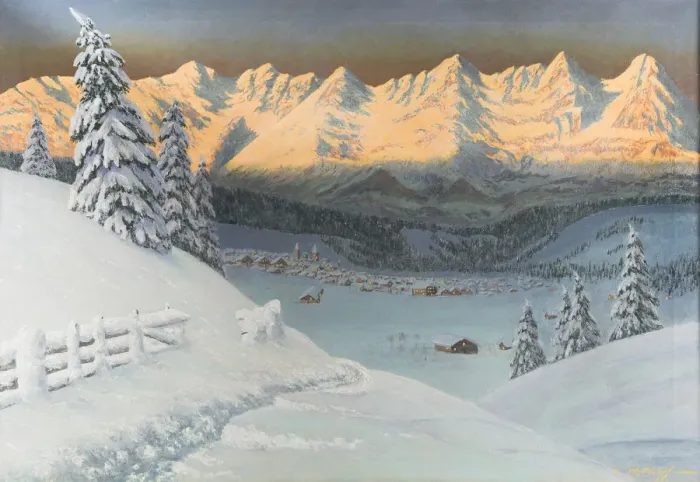 Framed Print : Winter Landscape. Artist: Veshchilov, Konstantin Alexandrovich (1878-1945) Framed Print : Winter Landscape. Artist: Veshchilov, Konstantin Alexandrovich (1878-1945)