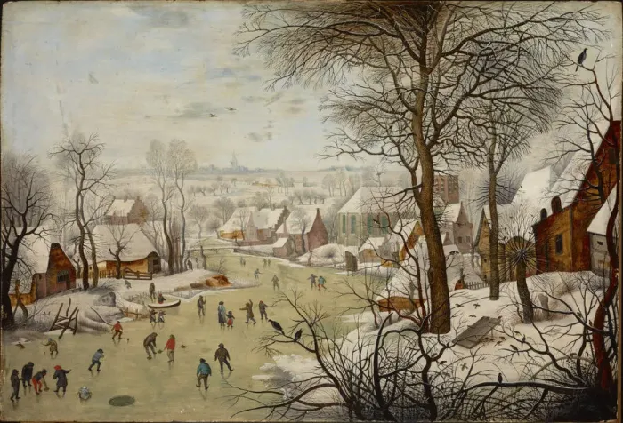 Framed Print : Winter landscape with a Bird Trap, 1631 Framed Print : Winter landscape with a Bird Trap, 1631