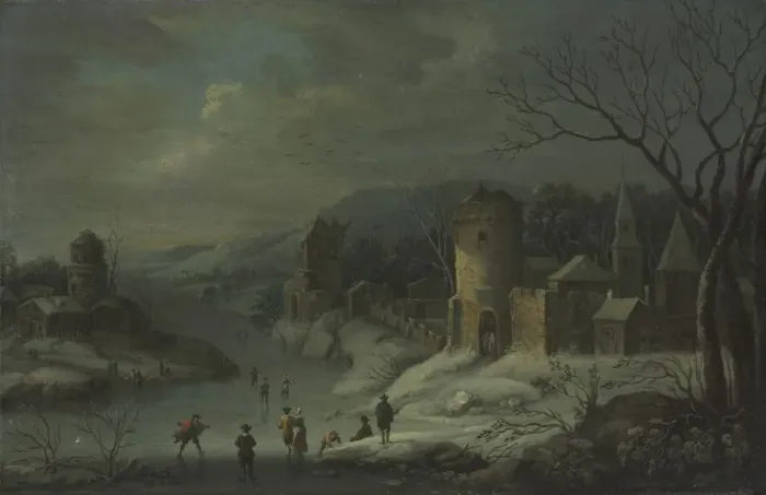 Framed Print : Winter Landscape, c. 1680-1718. Creator: Jan Griffier (Dutch, 1648-1718), attributed to
