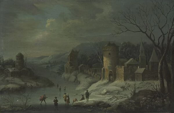 Winter Landscape, c. 1680-1718. Creator: Jan Griffier (Dutch, 1648-1718), attributed to