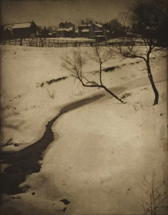 Framed Print : Winter Landscape, c. 1900. Creator: Clarence H. White (American, 1871-1925) Framed Print : Winter Landscape, c. 1900. Creator: Clarence H. White (American, 1871-1925)
