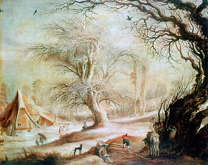 Framed Print : Winter Landscape, c1606-1656. Artist: Gysbrecht Leytens Framed Print : Winter Landscape, c1606-1656. Artist: Gysbrecht Leytens