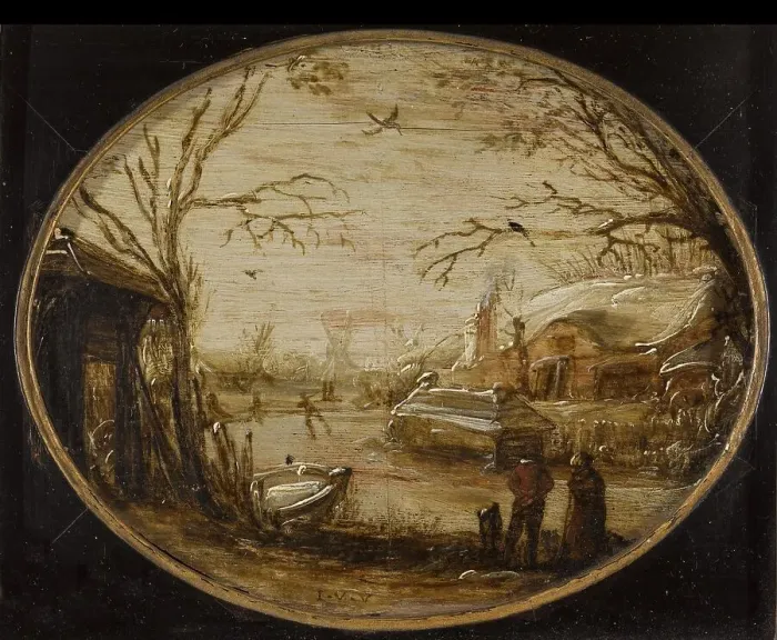 Framed Print : Winter Landscape, c.1620-c.1630. Creator: Jan van de Velde II Framed Print : Winter Landscape, c.1620-c.1630. Creator: Jan van de Velde II