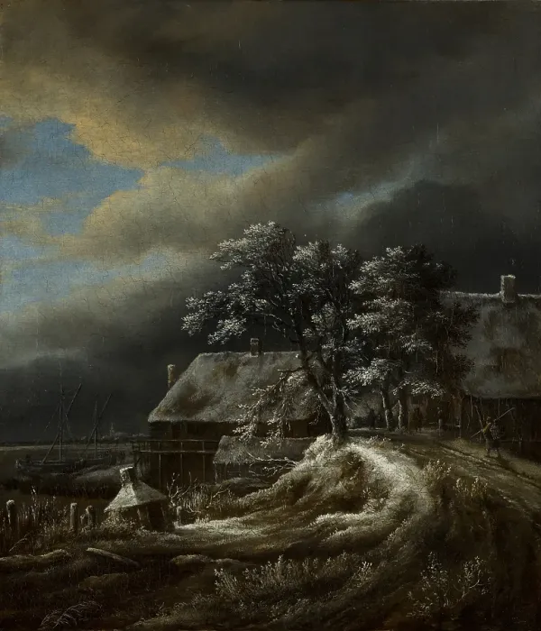 Framed Print : Winter Landscape, c1650-1680. Creator: Jacob van Ruisdael Framed Print : Winter Landscape, c1650-1680. Creator: Jacob van Ruisdael