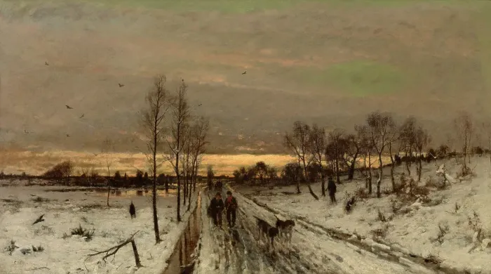 Framed Print : Winter Landscape, c1870-1890. Creator: Ludwig Munthe