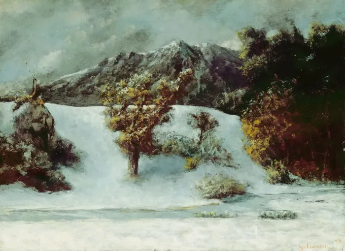 Framed Print : Winter Landscape with the Dents du Midi, 1876 Framed Print : Winter Landscape with the Dents du Midi, 1876
