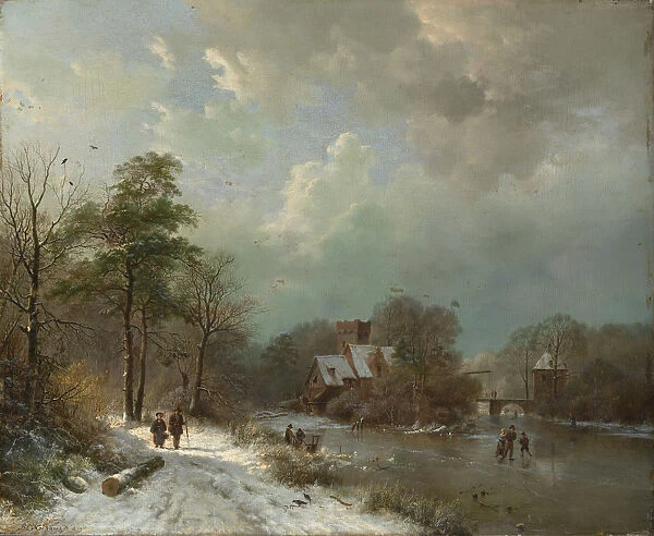 Winter Landscape, Holland, 1833. Creator: Barend Cornelis Koekkoek