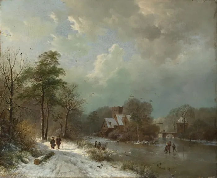 Framed Print : Winter Landscape, Holland, 1833. Creator: Barend Cornelis Koekkoek Framed Print : Winter Landscape, Holland, 1833. Creator: Barend Cornelis Koekkoek