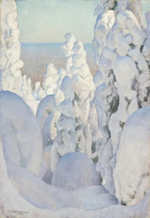 Framed Print : Winter Landscape in Kinahmi, 1923. Creator: Halonen, Pekka (1865-1933) Framed Print : Winter Landscape in Kinahmi, 1923. Creator: Halonen, Pekka (1865-1933)
