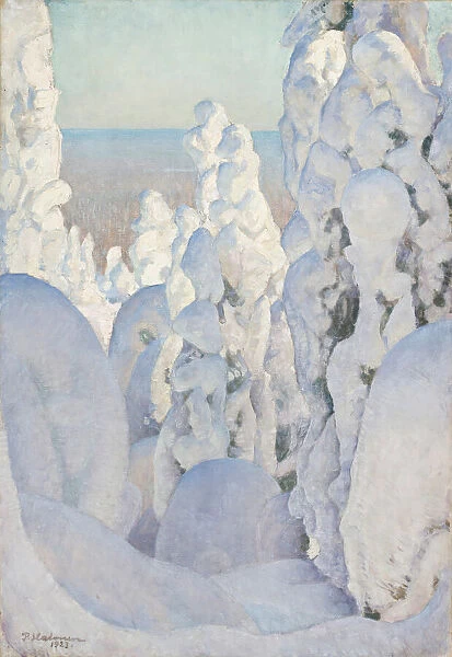 Winter Landscape in Kinahmi, 1923. Creator: Halonen, Pekka (1865-1933)
