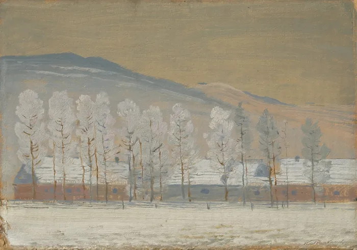 Framed Print : Winter landscape near Zdiar, 1900-1910. Creator: Ferdinand Katona Framed Print : Winter landscape near Zdiar, 1900-1910. Creator: Ferdinand Katona