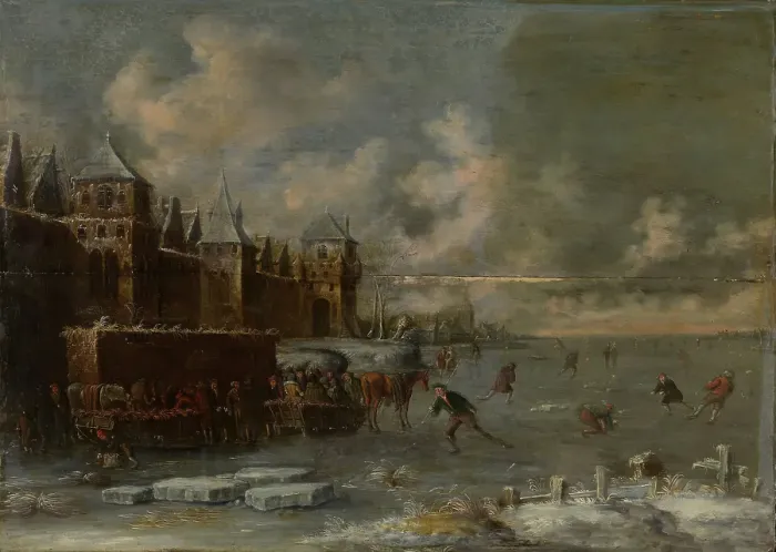 Framed Print : Winter landscape, probably between 1660 and 1676. Creators: Klaes Molenaer, Thomas Heeremans Framed Print : Winter landscape, probably between 1660 and 1676. Creators: Klaes Molenaer, Thomas Heeremans