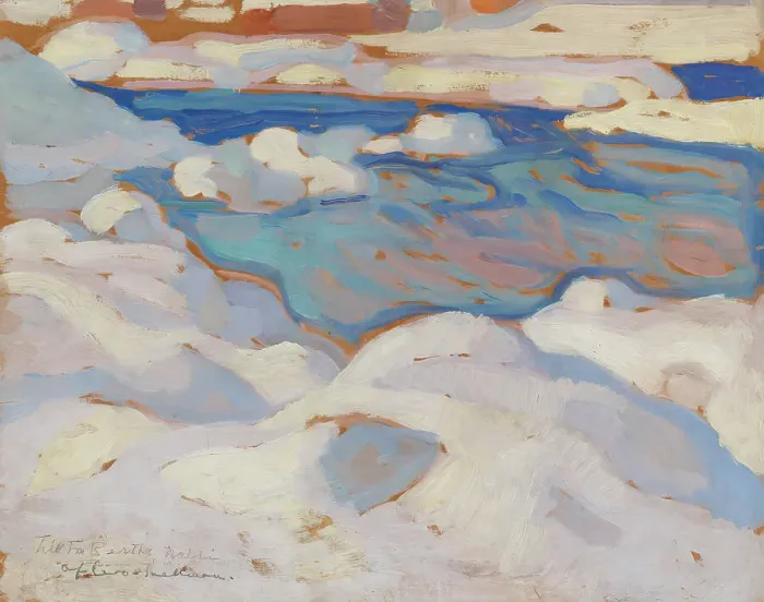 Framed Print : Winter landscape, rapids, early-mid 20th century. Creator: Eero Snellman