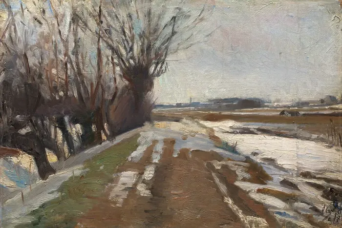 Framed Print : Winter Landscape. Utterslev near Copenhagen, 1887. Creator: Albert Gottschalk Framed Print : Winter Landscape. Utterslev near Copenhagen, 1887. Creator: Albert Gottschalk