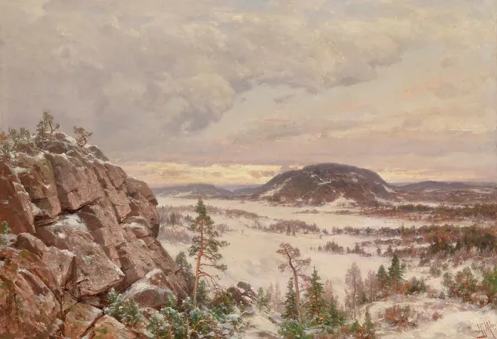 Framed Print : Winter Morning, 1860-1905. Creator: Hjalmar Munsterhjelm Framed Print : Winter Morning, 1860-1905. Creator: Hjalmar Munsterhjelm