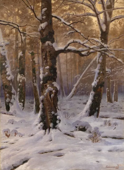 Framed Print : Winter Morning, 1907-1909. Artist: Bashindzhagyan, Gevorg (1857-1925) Framed Print : Winter Morning, 1907-1909. Artist: Bashindzhagyan, Gevorg (1857-1925)
