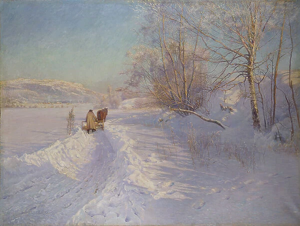 A Winter Morning after a Snowfall in Dalarna, 1893. Creator: Anshelm Schultzberg