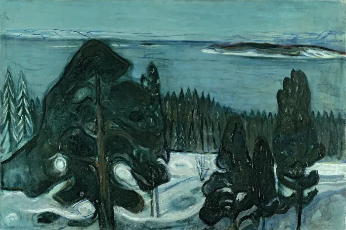Framed Print : Winter Night, c 1900. Creator: Munch, Edvard (1863-1944) Framed Print : Winter Night, c 1900. Creator: Munch, Edvard (1863-1944)