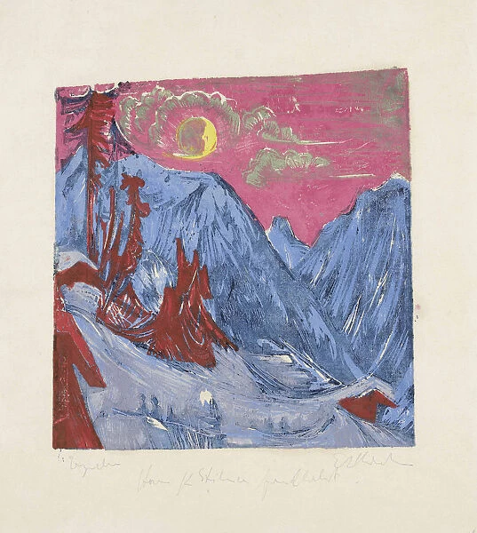 Winter Night with Moon, 1919