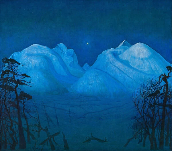 Winter Night in the Mountains. Artist: Sohlberg, Harald (1869-1935)
