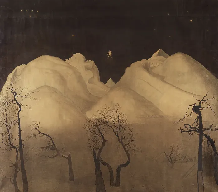 Framed Print : Winter Night in the Mountains. Study, from 1901 until 1902. Creator: Harald Sohlberg Framed Print : Winter Night in the Mountains. Study, from 1901 until 1902. Creator: Harald Sohlberg