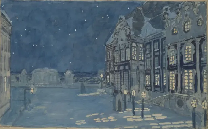 Framed Print : Winter Palace. Stage design for the opera The Ice House by A. Koreshchenko, 1901. Artist: Golovin, Alexander Yakovlevich (1863-1930) Framed Print : Winter Palace. Stage design for the opera The Ice House by A. Koreshchenko, 1901. Artist: Golovin, Alexander Yakovlevich (1863-1930)