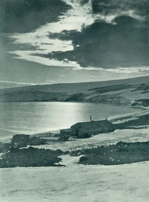 Framed Print : Winter Quarters at Cape Evans, c1910-1913, (1913). Artist: Herbert Ponting