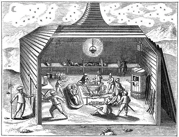 Winter quarters of Willem Barents expedition to the Arctic, 1596-1597