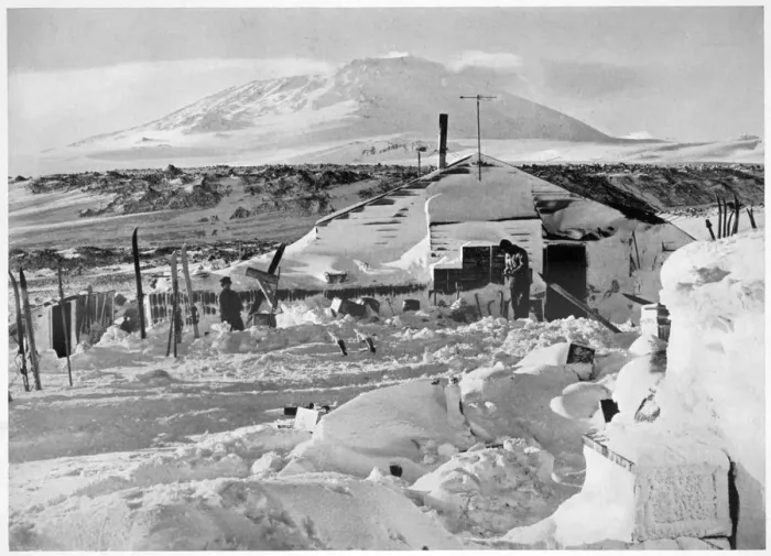 Framed Print : In Winter Quarters Working on Maps and Records, Antarctica, 1911-1912. Artist Framed Print : In Winter Quarters Working on Maps and Records, Antarctica, 1911-1912. Artist