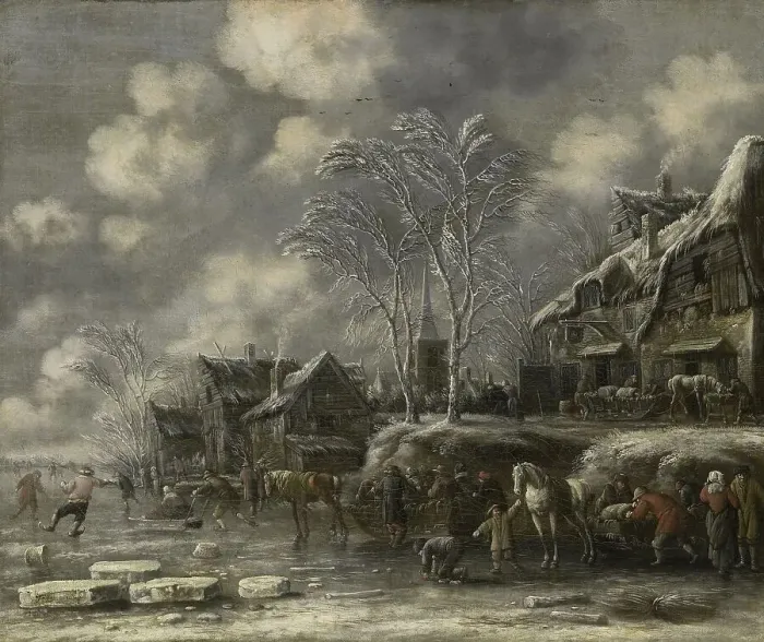 Framed Print : Winter Scene, 1675. Creator: Thomas Heeremans Framed Print : Winter Scene, 1675. Creator: Thomas Heeremans