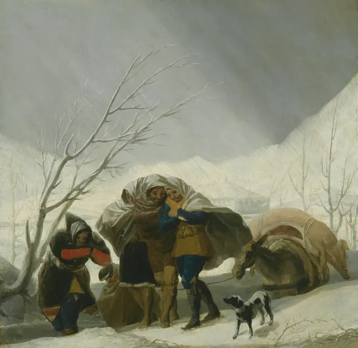 Framed Print : Winter Scene, c. 1786. Creator: Francisco Goya Framed Print : Winter Scene, c. 1786. Creator: Francisco Goya