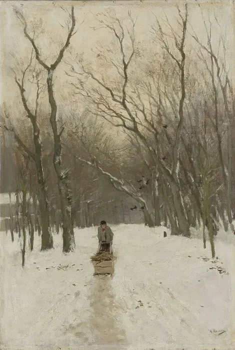 Framed Print : Winter in the Scheveningen Woods, 1870-1888. Creator: Anton Mauve Framed Print : Winter in the Scheveningen Woods, 1870-1888. Creator: Anton Mauve