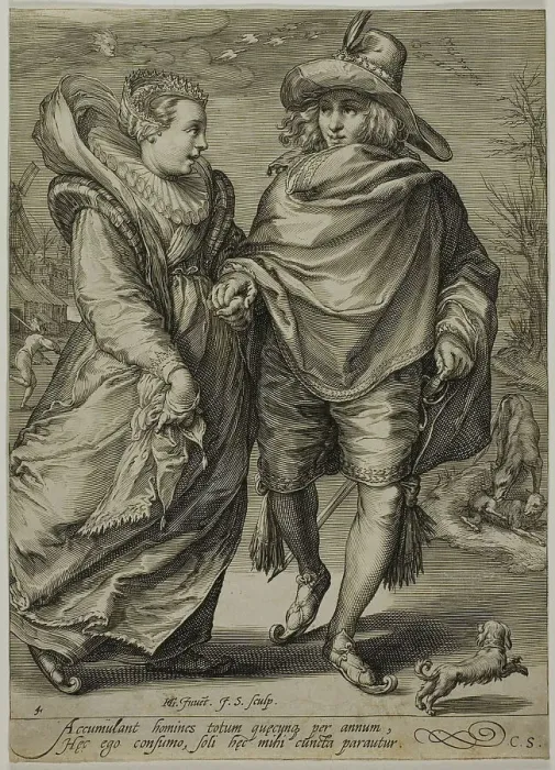Framed Print : Winter, from The Four Seasons, 1601. Creator: Jan Saenredam Framed Print : Winter, from The Four Seasons, 1601. Creator: Jan Saenredam