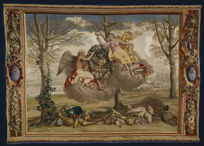 Framed Print : Winter, from The Seasons, Paris, 1700 / 20. Creator: Gobelins Manufactory Framed Print : Winter, from The Seasons, Paris, 1700 / 20. Creator: Gobelins Manufactory