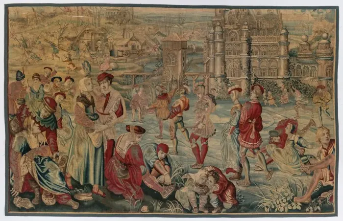 Framed Print : Winter: Skating Scene (From Set of Four Seasons), late 1600s - early 1700s. Creator Framed Print : Winter: Skating Scene (From Set of Four Seasons), late 1600s - early 1700s. Creator
