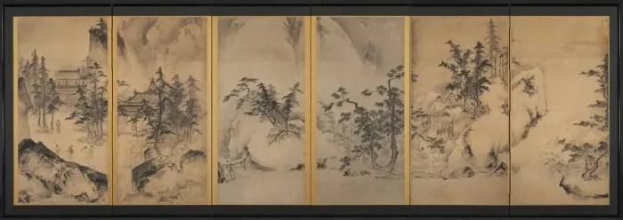 Framed Print : Winter and Spring Landscape, first half of the 1400s. Creator: Tensho Shubun (Japanese) Framed Print : Winter and Spring Landscape, first half of the 1400s. Creator: Tensho Shubun (Japanese)