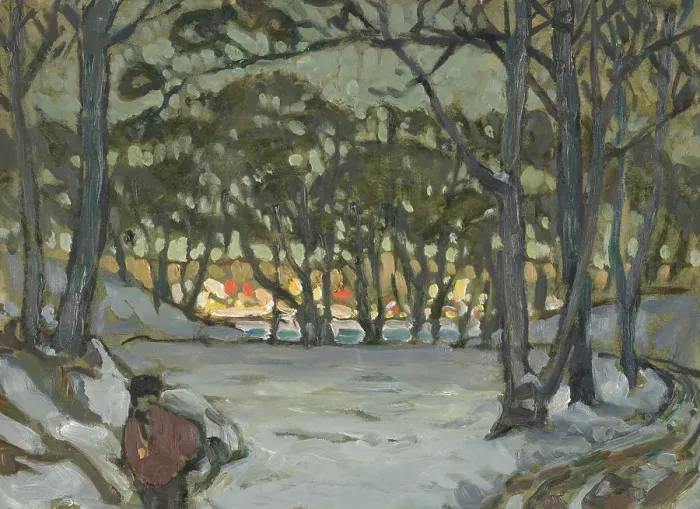 Framed Print : Winter Study from Djurgården, Stockholm, 1921. Creator: Anna Katarina Boberg Framed Print : Winter Study from Djurgården, Stockholm, 1921. Creator: Anna Katarina Boberg