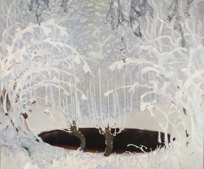 Framed Print : Winter Tale, 1904. Creator: Ferdynand Ruszczyc Framed Print : Winter Tale, 1904. Creator: Ferdynand Ruszczyc