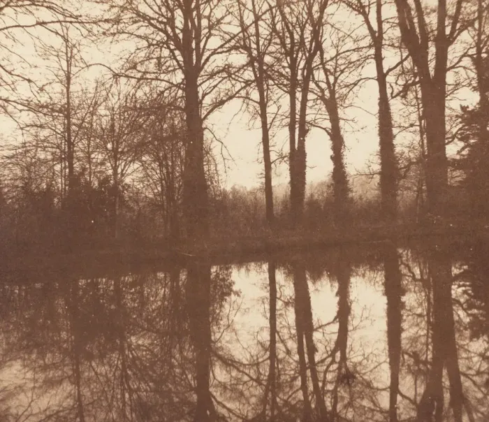 Framed Print : Winter Trees, Reflected in a Pond, 1841-1842. Creator: William Henry Fox Talbot Framed Print : Winter Trees, Reflected in a Pond, 1841-1842. Creator: William Henry Fox Talbot