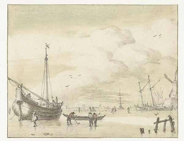 Winter view, 1634-1700. Creator: Jan van de Cappelle