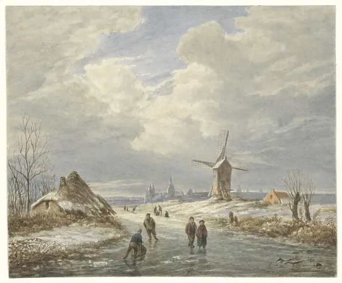 Framed Print : Winter view, 1849-1917. Creator: Matthijs Maris Framed Print : Winter view, 1849-1917. Creator: Matthijs Maris
