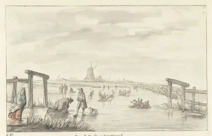 Framed Print : Winter view in Boom, from Zwarte Water near Zwolle, 1661-1693. Creator: Gerrit Grasdorp Framed Print : Winter view in Boom, from Zwarte Water near Zwolle, 1661-1693. Creator: Gerrit Grasdorp