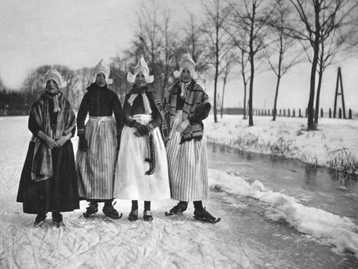 Framed Print : Winter, Volendam, Netherlands, c1934 Framed Print : Winter, Volendam, Netherlands, c1934