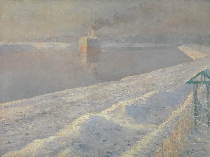 Framed Print : Winterstorm, c1890-1910. Creator: Georges Buysse Framed Print : Winterstorm, c1890-1910. Creator: Georges Buysse