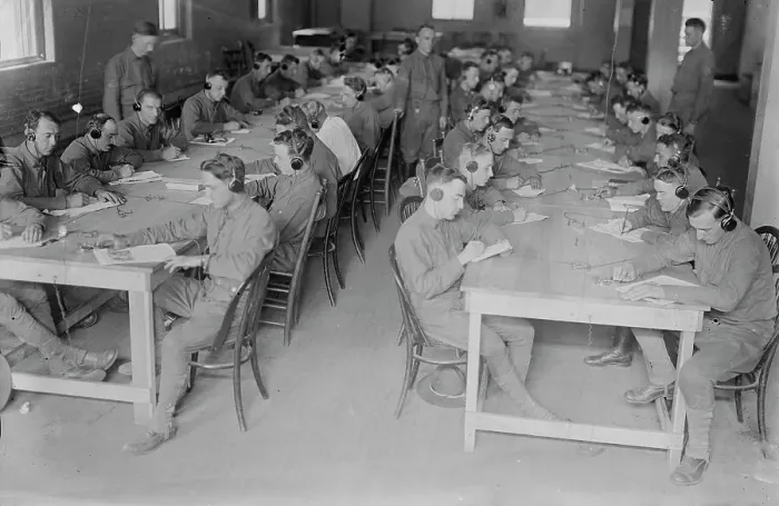 Framed Print : Wireless, Pratt Institute, Oct 1917. Creator: Bain News Service Framed Print : Wireless, Pratt Institute, Oct 1917. Creator: Bain News Service