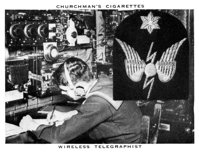 Framed Print : Wireless Telegraphist, 1937. Artist: WA & AC Churchman Framed Print : Wireless Telegraphist, 1937. Artist: WA & AC Churchman