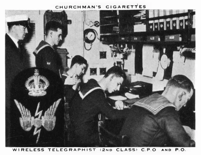 Framed Print : Wireless Telegraphist, (2nd Class), C. P. O and P. O, 1937. Artist: WA & AC Churchman Framed Print : Wireless Telegraphist, (2nd Class), C. P. O and P. O, 1937. Artist: WA & AC Churchman