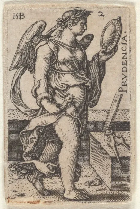 Framed Print : The wisdom. From the episode The Knowledge of God and the Seven Cardinal Virtues, c.1539. Creator: Beham, Hans Sebald (1500-1550). The wisdom. From the episode The Knowledge of God and the Seven Cardinal Virtues, c.1539 Framed Print : The wisdom. From the episode The Knowledge of God and the Seven Cardinal Virtues, c.1539. Creator: Beham, Hans Sebald (1500-1550). The wisdom. From the episode The Knowledge of God and the Seven Cardinal Virtues, c.1539