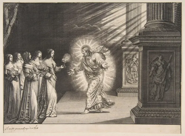 Framed Print : The Wise Virgins before Christ, ca. 1635. Creator: Abraham Bosse Framed Print : The Wise Virgins before Christ, ca. 1635. Creator: Abraham Bosse
