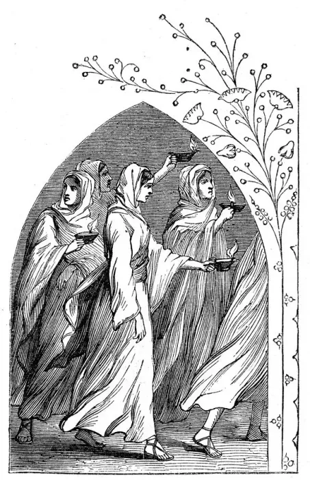 Framed Print : The Wise Virgins going to meet the bridegroom, their lamps shining brightly, 1883 Framed Print : The Wise Virgins going to meet the bridegroom, their lamps shining brightly, 1883